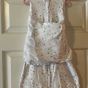 Halo White Starry Baby Swaddle/Sleep Sack 3-6 Months